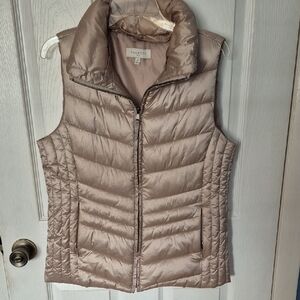 Talbots Women's Gold Puffer Vest